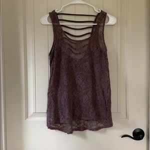 Floral lace tank